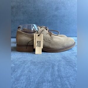 Madden NYC Taupe Suede Terry Lace Up Professional Dress Up Shoes Mens SZ 10.5